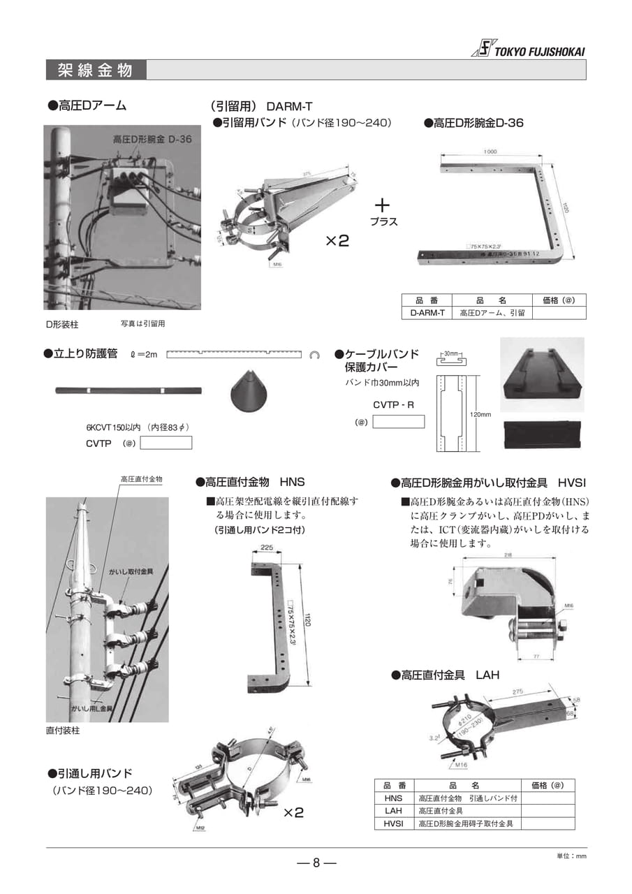 架線金物Dアーム(8ページ目)