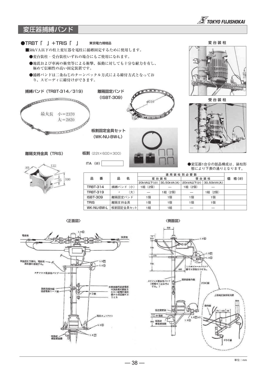 変圧器捕縛バンド (38ページ目)
