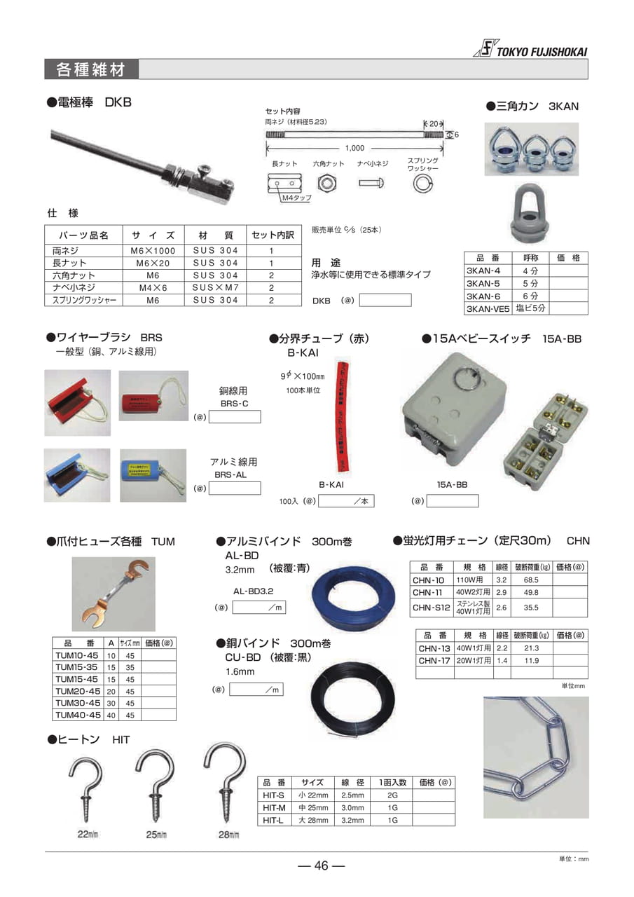 ワイヤーブラシ 爪付ヒューズ ヒートン(46ページ目)