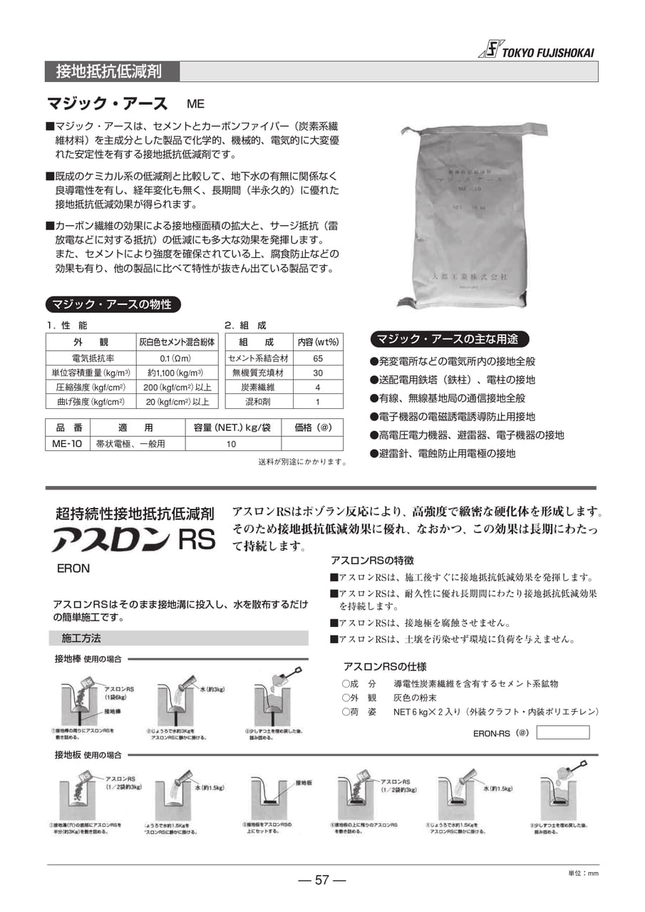 接地抵抗低減剤(57ページ目)
