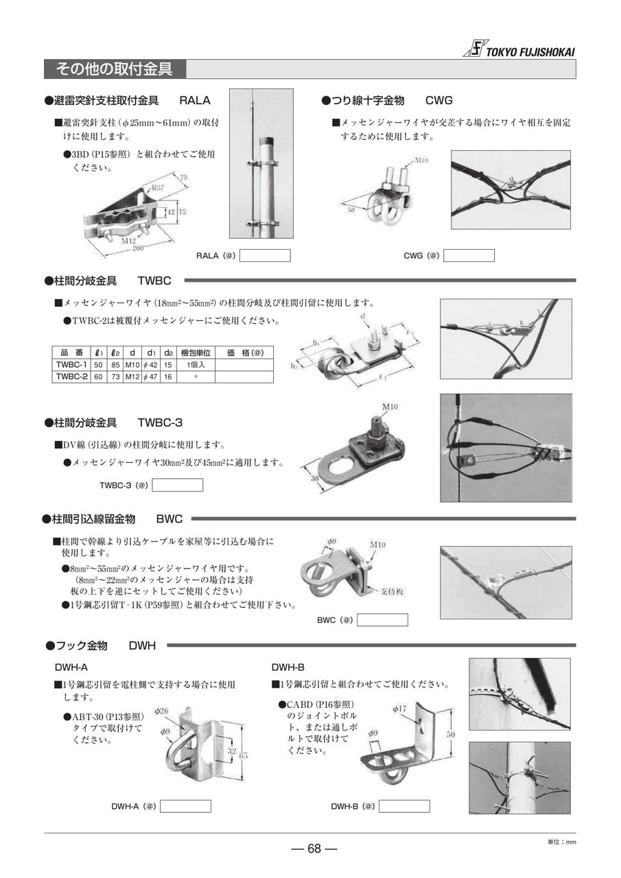 その他の取付金具(68ページ目)