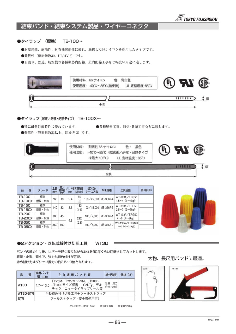 結束バンド・結束システム製品・ワイヤーコネクタ(86ページ目)