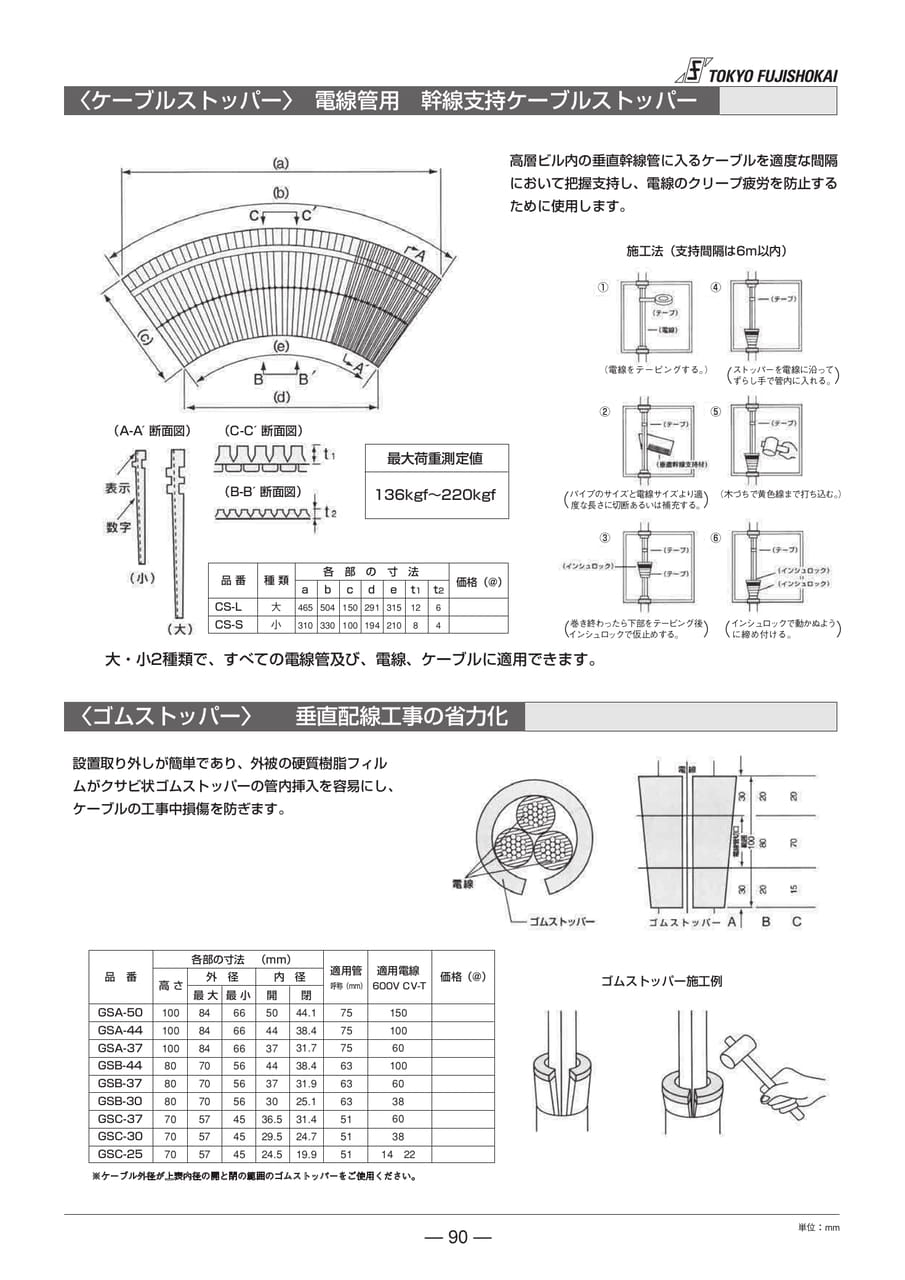 〈ケーブルストッパー〉〈ゴムストッパー〉(90ページ目)