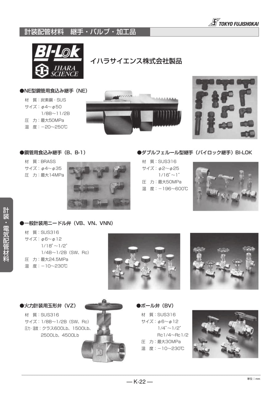 計装配管材料 継手・バルブ・加工品(206ページ目)