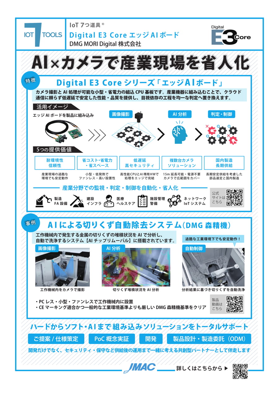 Digital E3 Core エッジAIボード (DMG MORI Digital株式会社)(39ページ目)