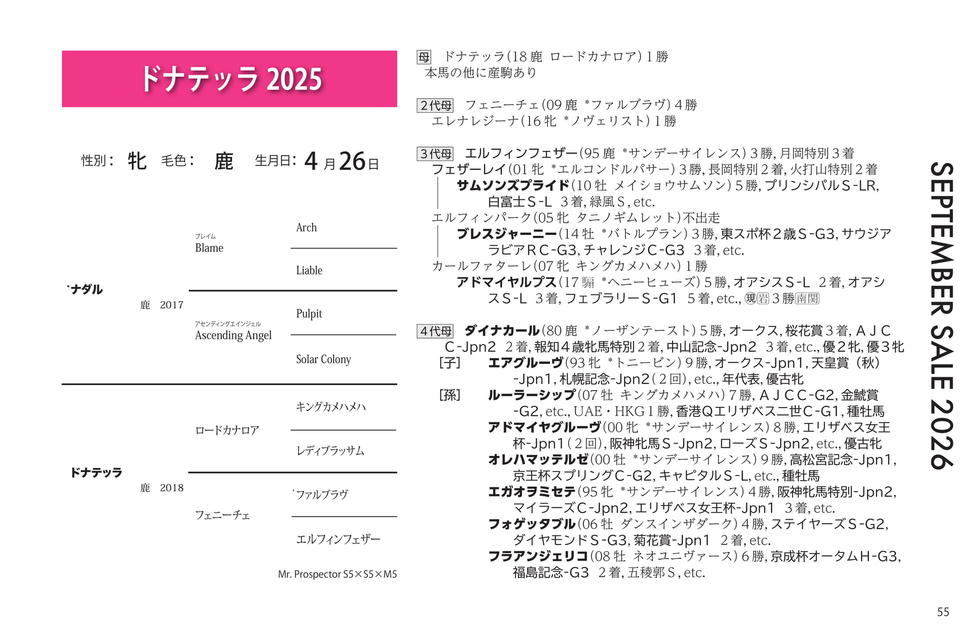 ドナテッラ 2025 血統(55ページ目)
