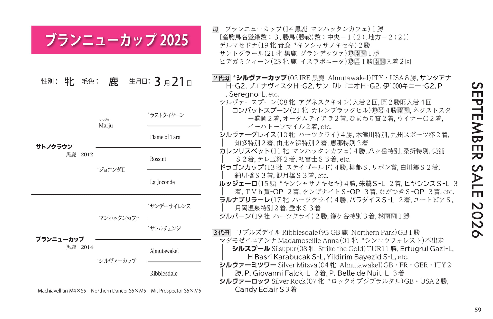 ブランニューカップ 血統(59ページ目)