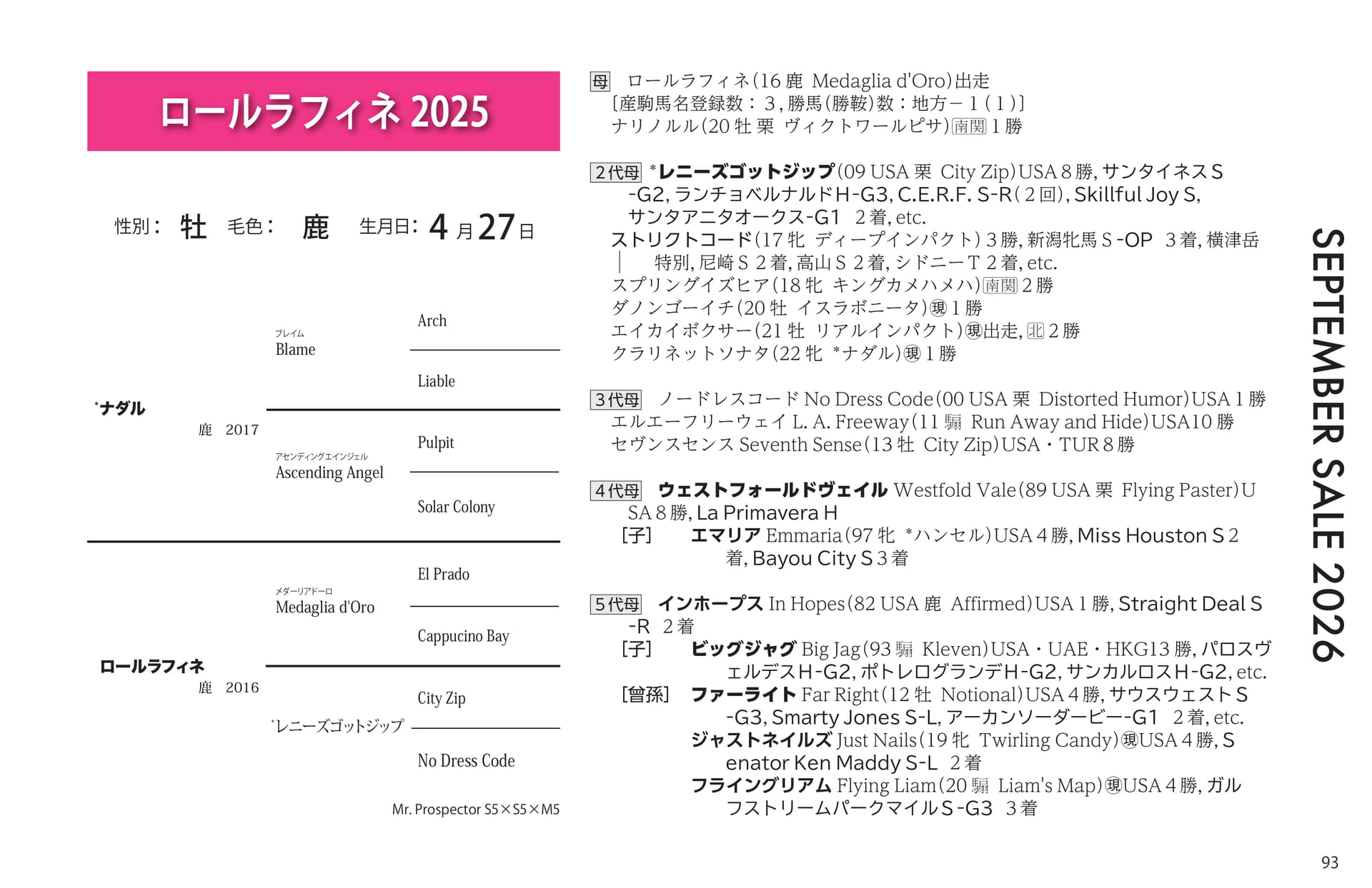 ロールラフィネ血統(93ページ目)