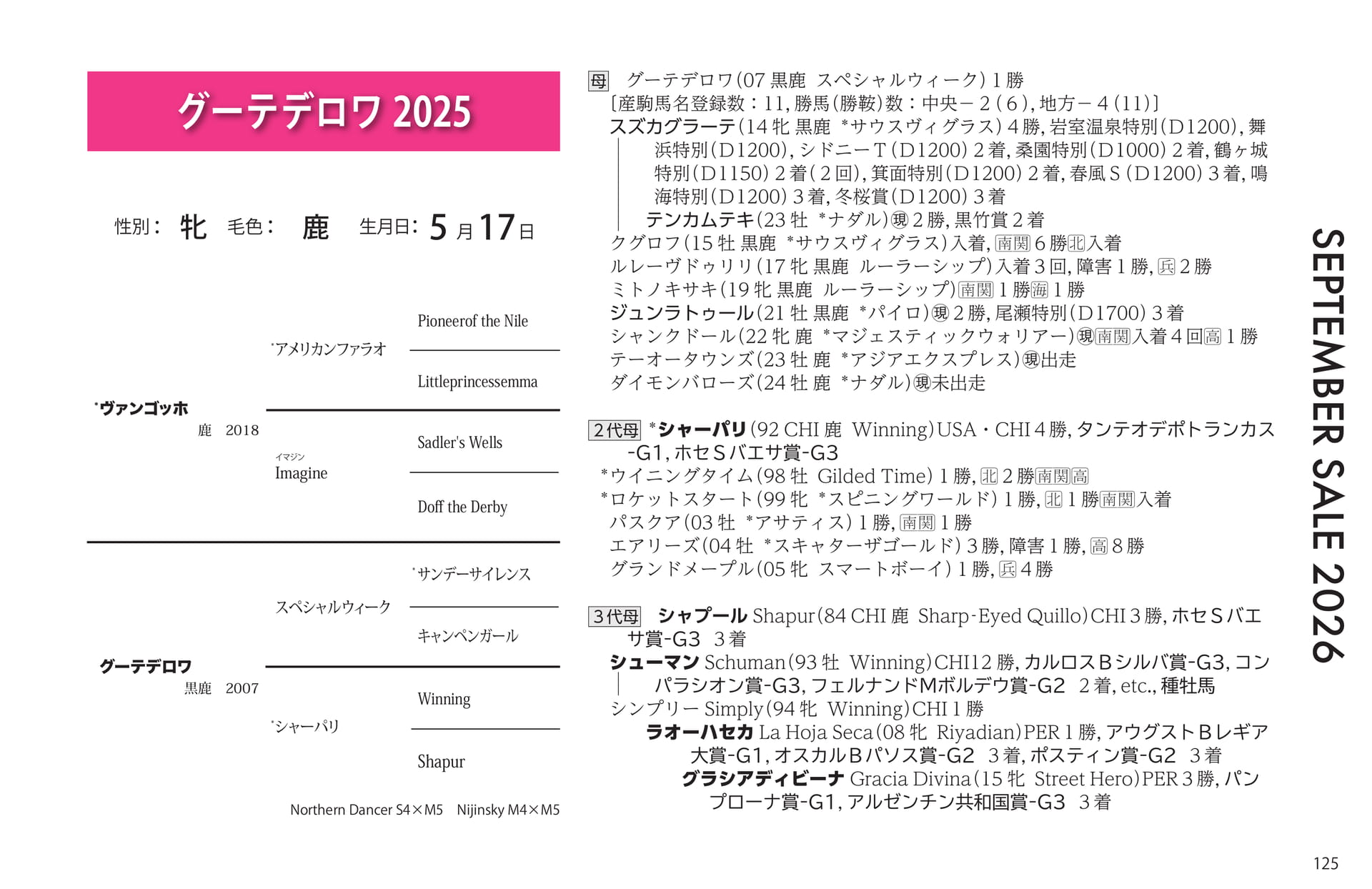 グーテデロワ 2025の血統書(125ページ目)