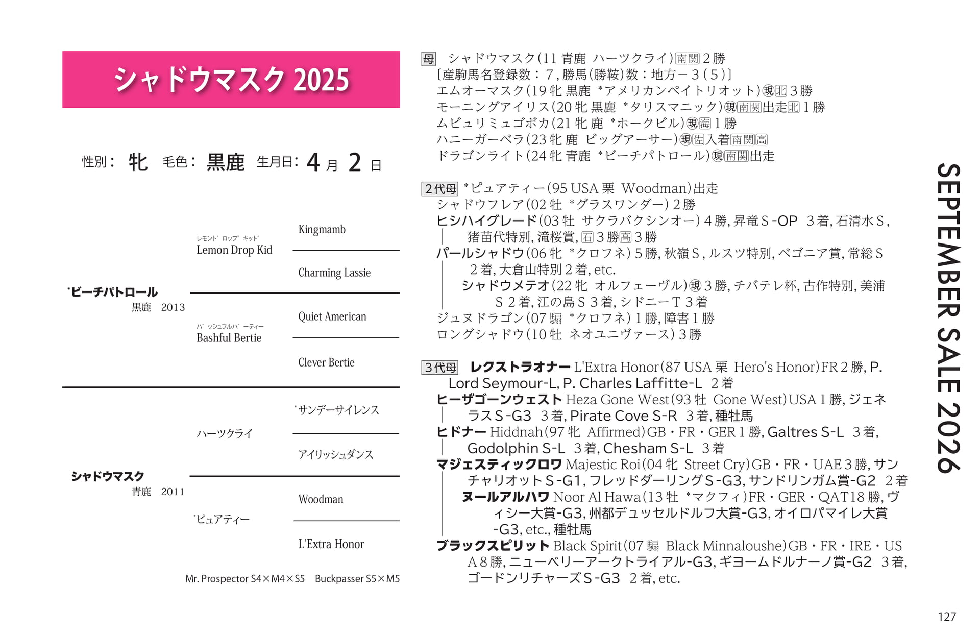 シャドウマスク 2025の血統書(127ページ目)
