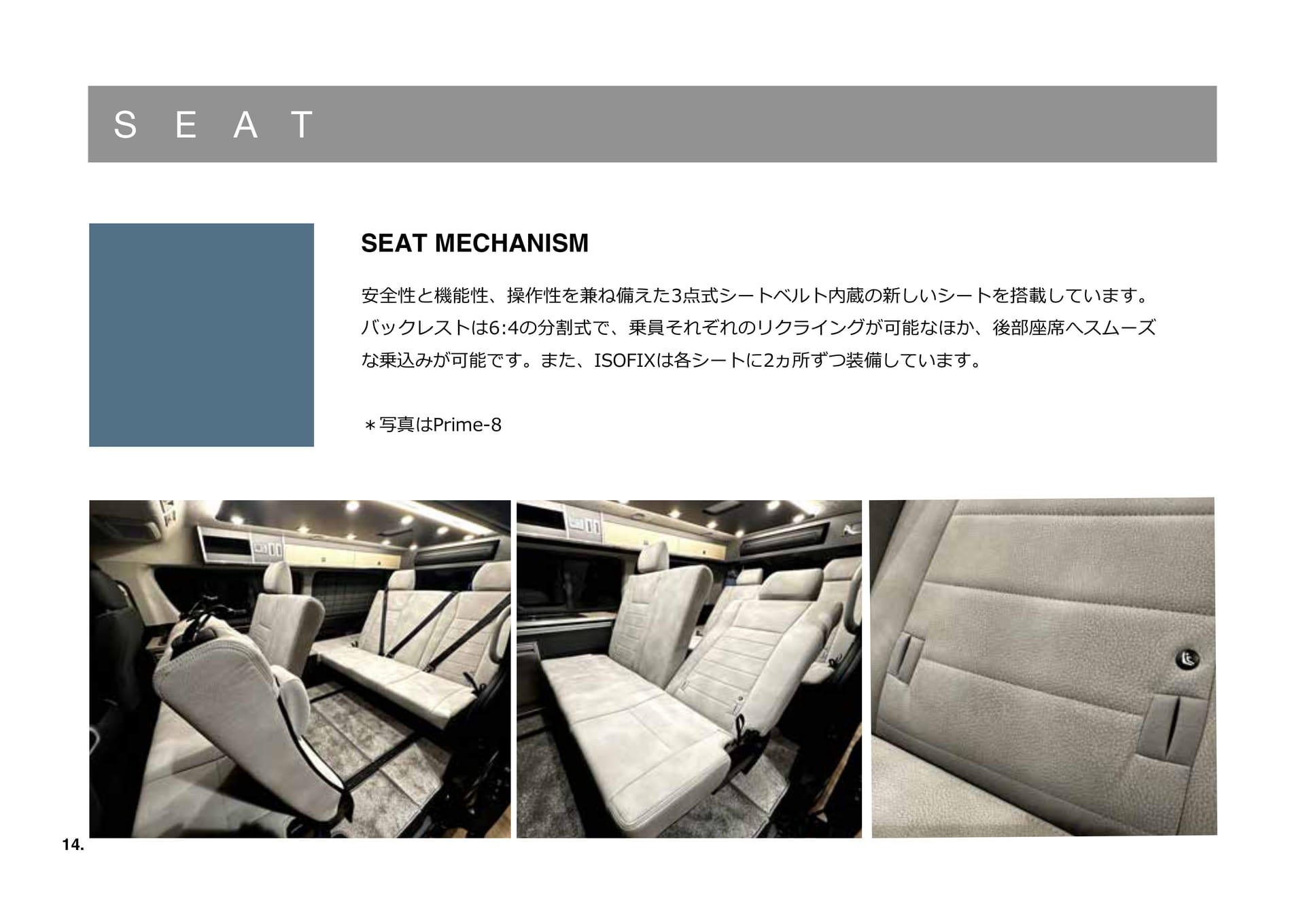 SEAT MECHANISM(14ページ目)