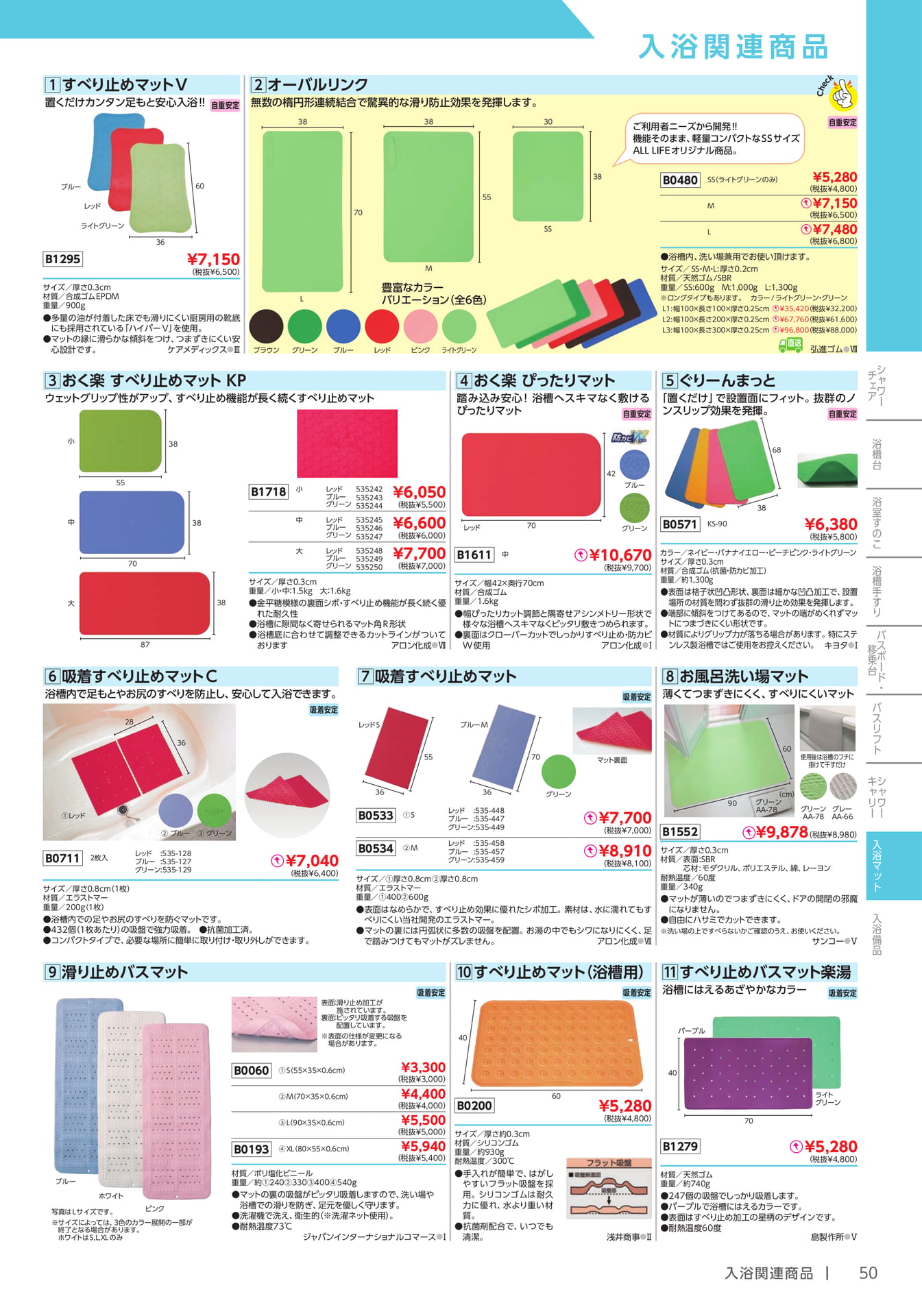 すべり止めマット(51ページ目)