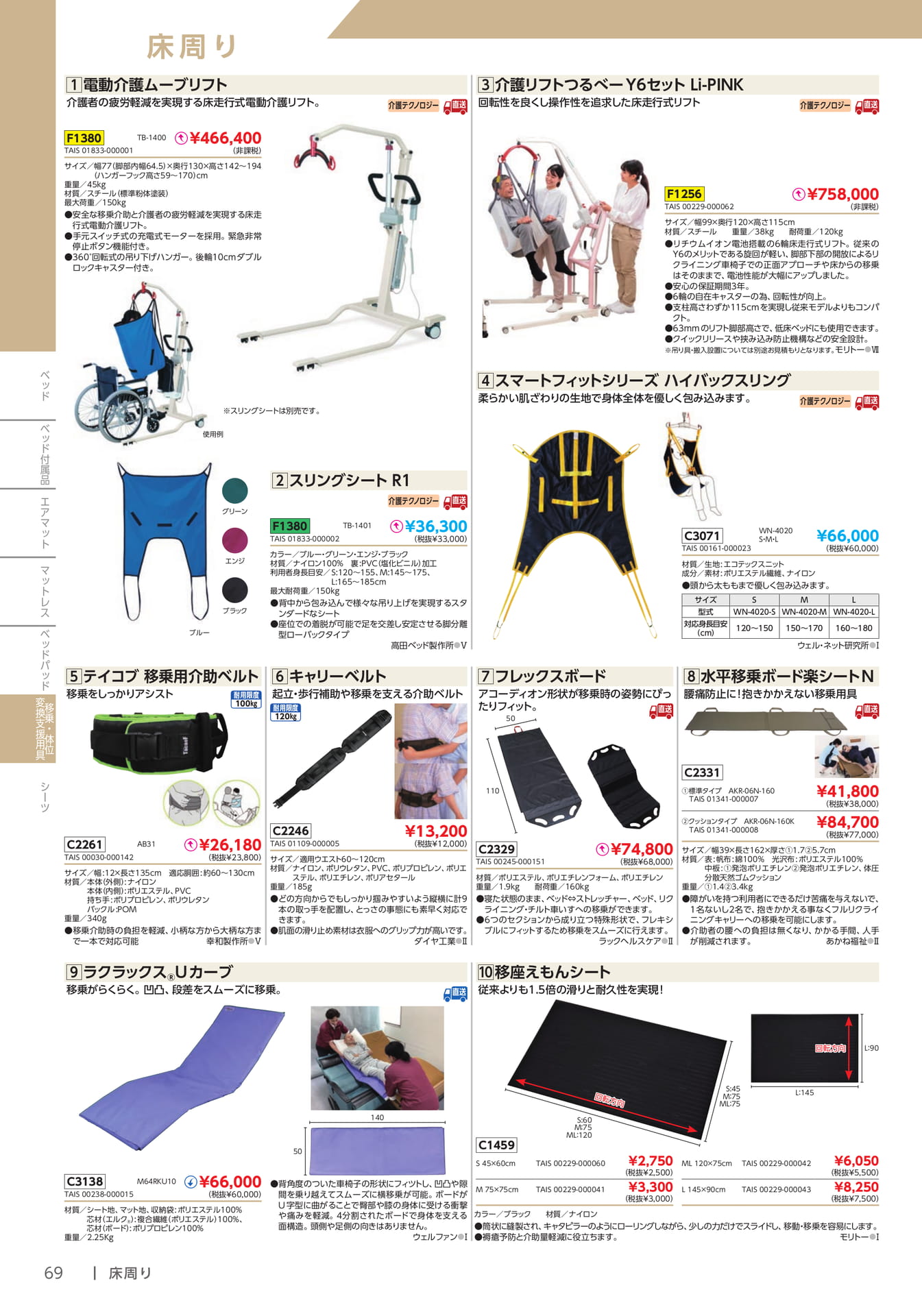 床走行式リフト・スリングシート(70ページ目)