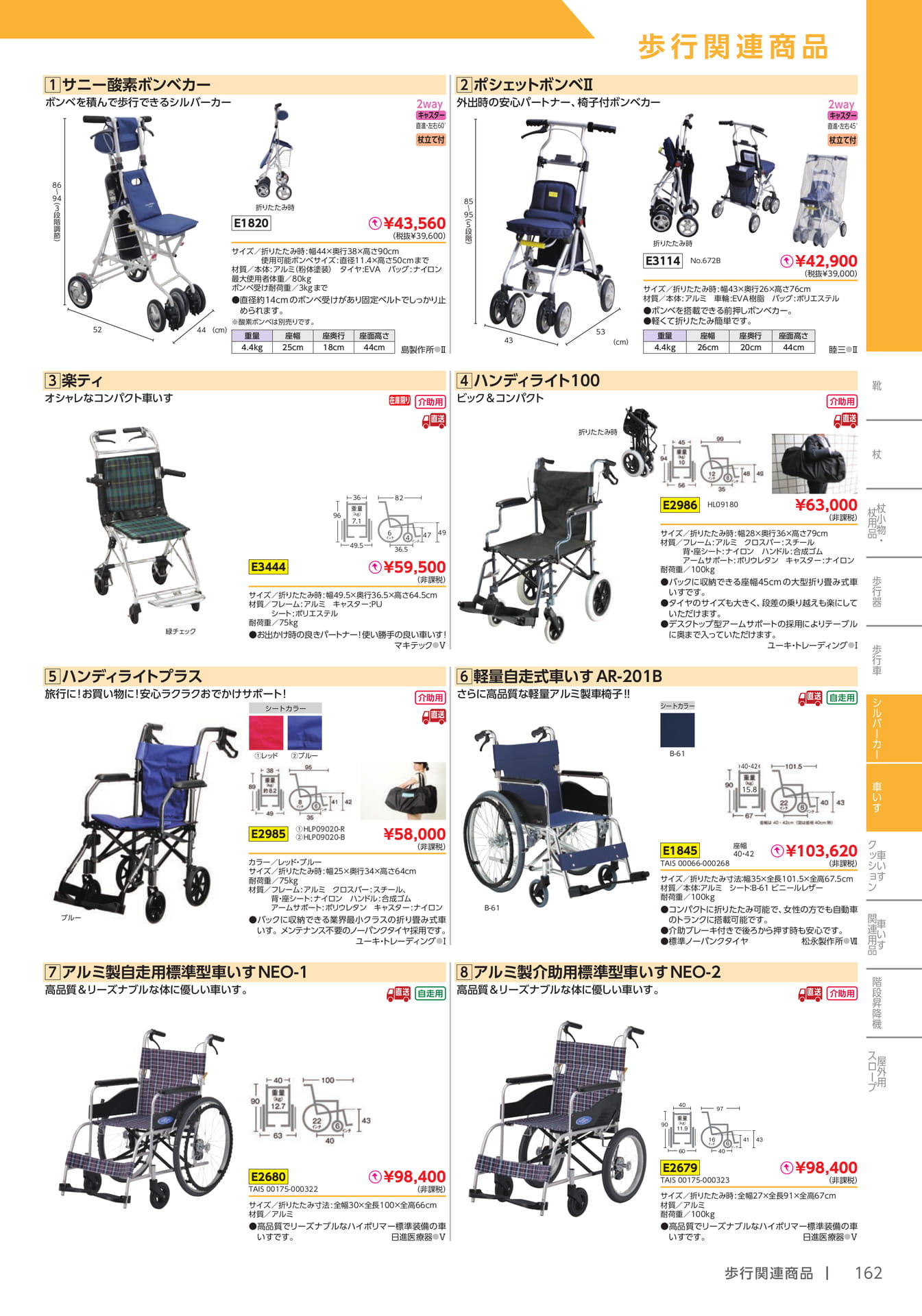 シルバーカー・車いす(163ページ目)