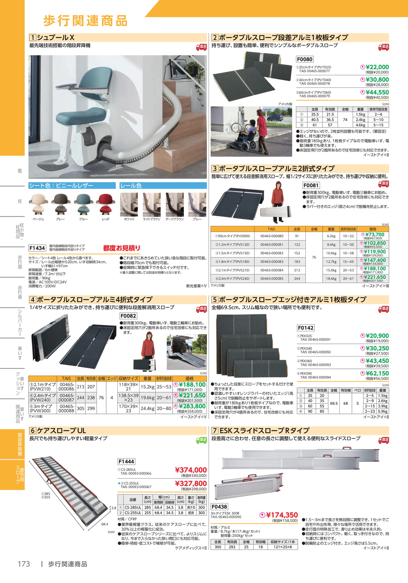 段差解消スロープ・昇降機(174ページ目)