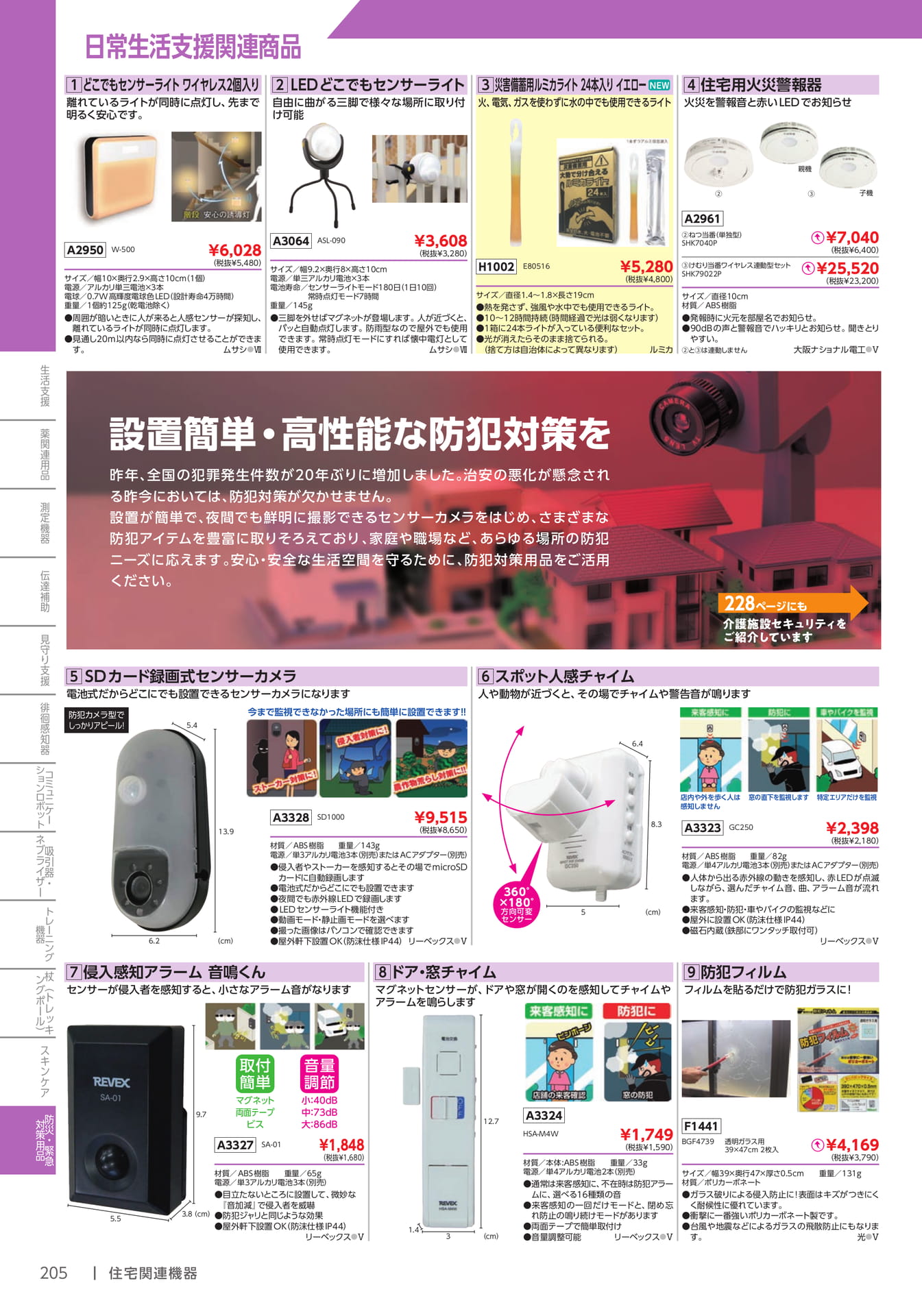 センサーライト・防災用品(206ページ目)