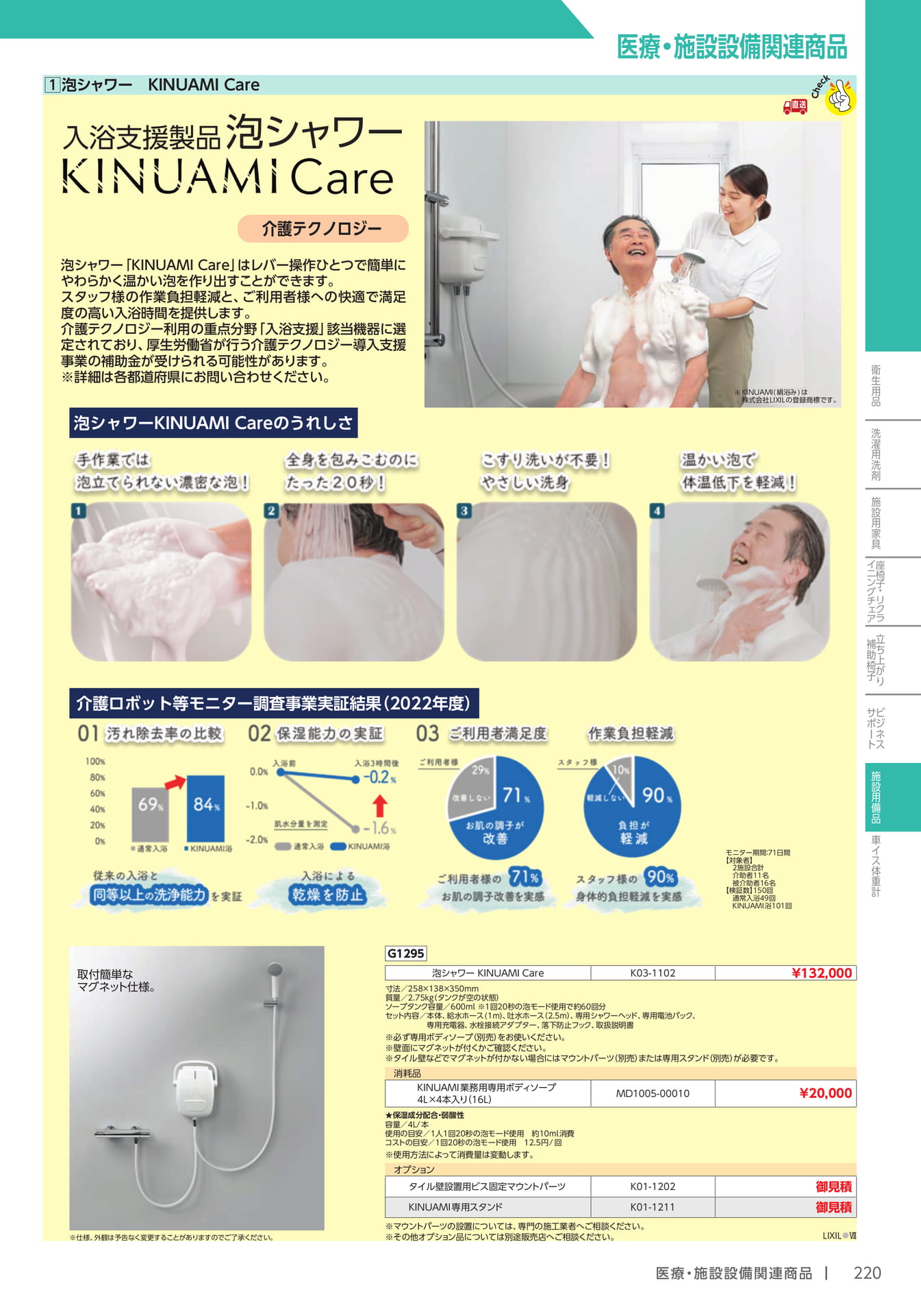 泡シャワー KINUAMI Care(221ページ目)