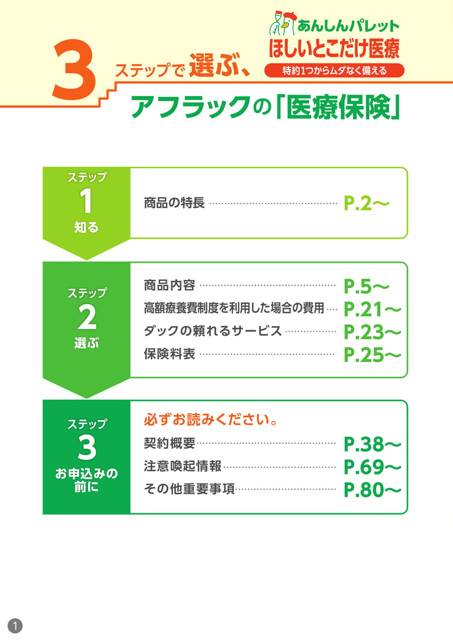 ステップで選ぶ医療保険(2ページ目)