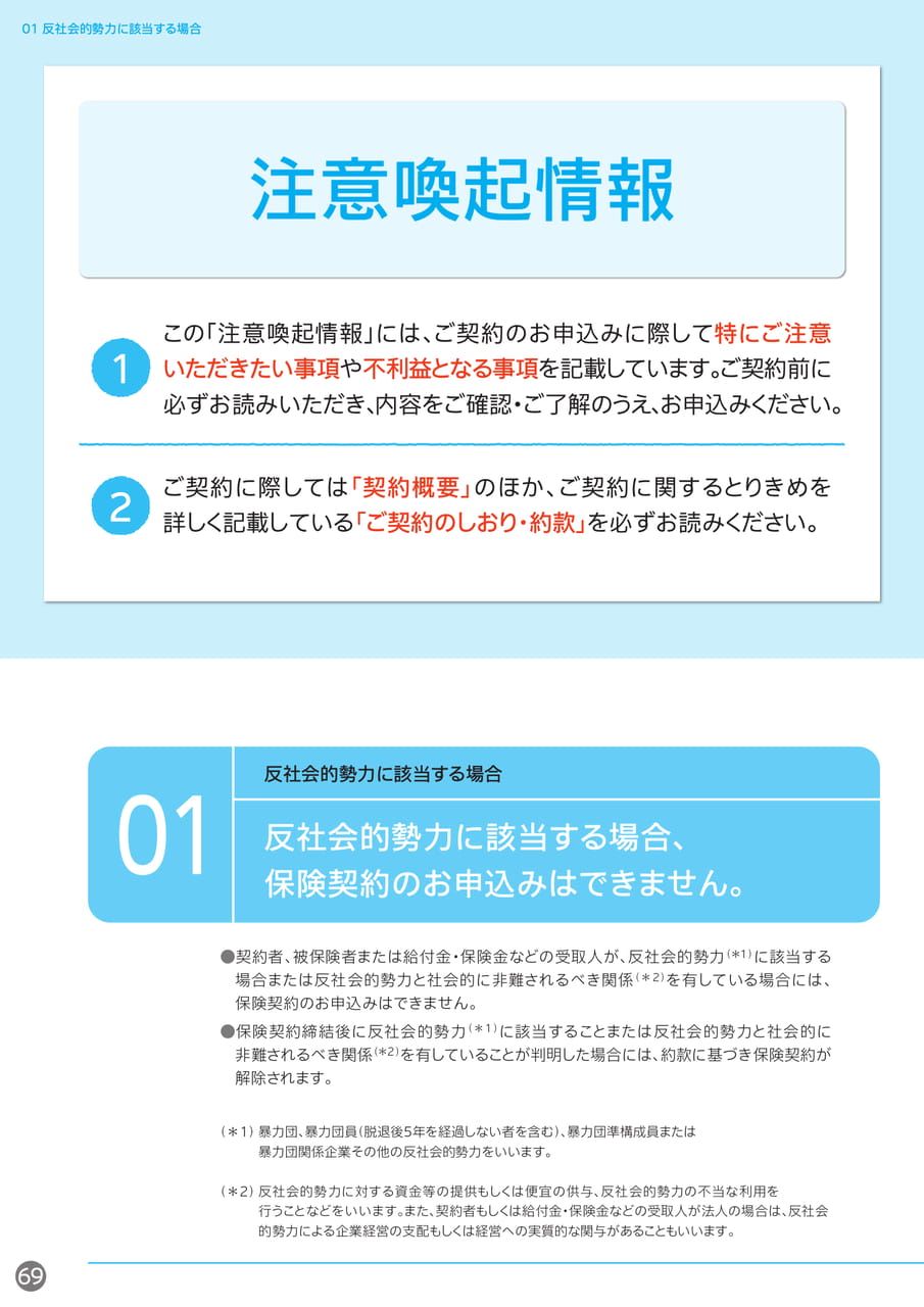 反社会的勢力に該当する場合(70ページ目)