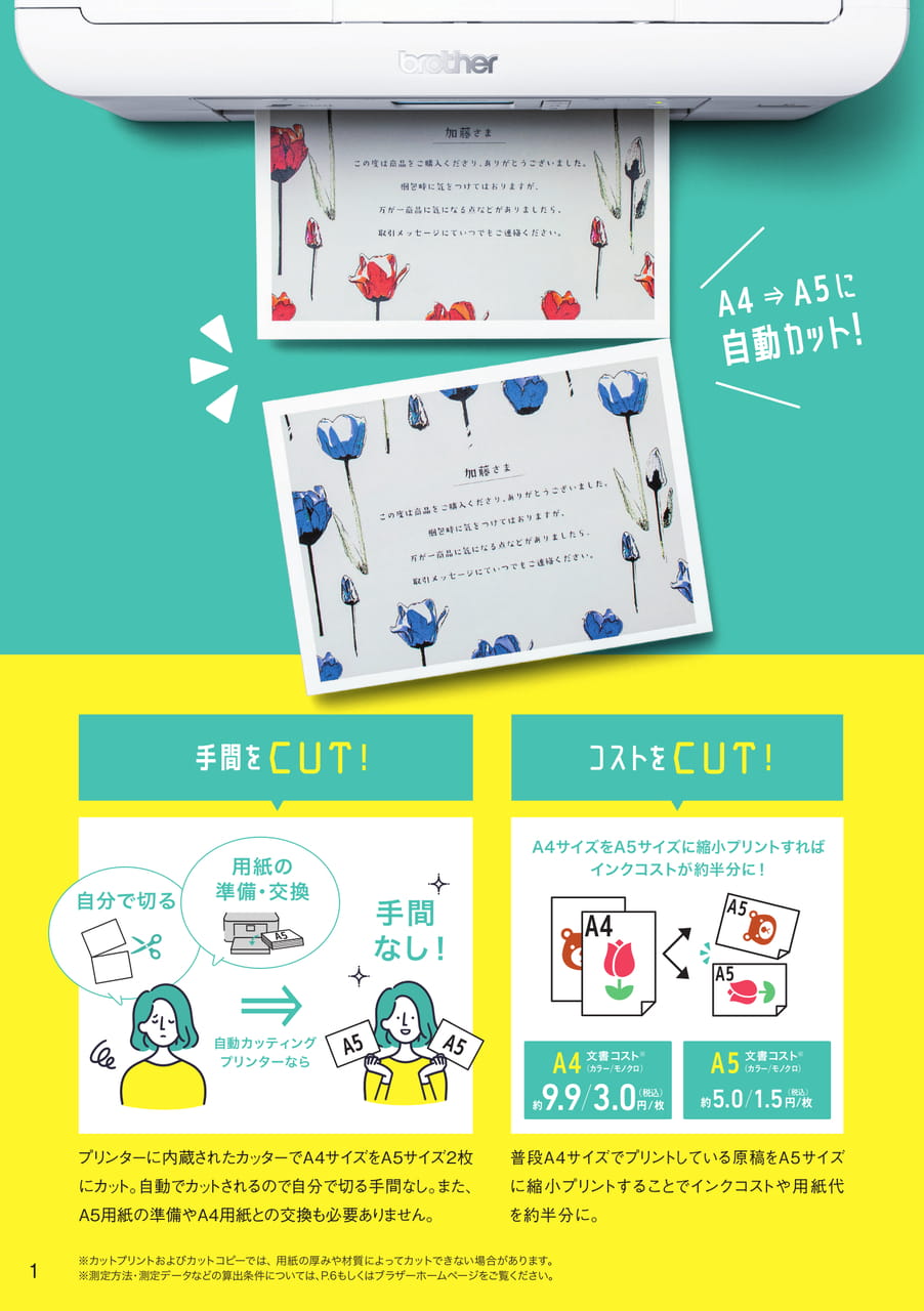 プリント、コピー、スキャン、さらにカットもできる！1/2（2ページ目）