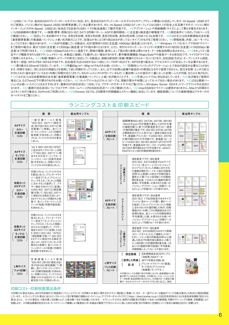 DCP-J1800N 仕様2/2（7ページ目）