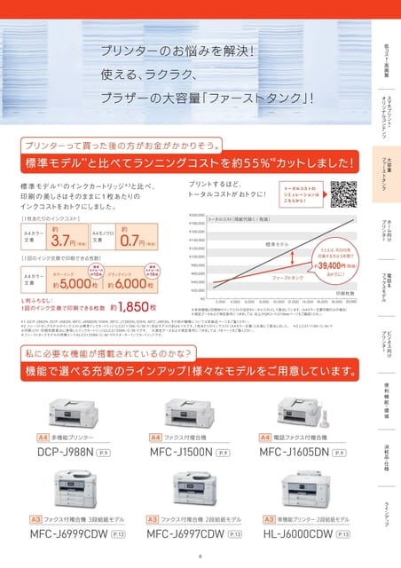 使える、ラクラク、ブラザーの大容量「ファーストタンク」！（9ページ目）
