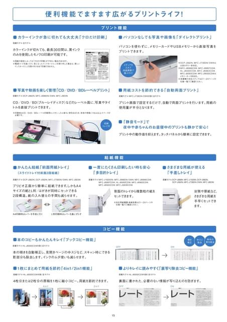 便利機能 - プリント機能・給紙機能・コピー機能（16ページ目）