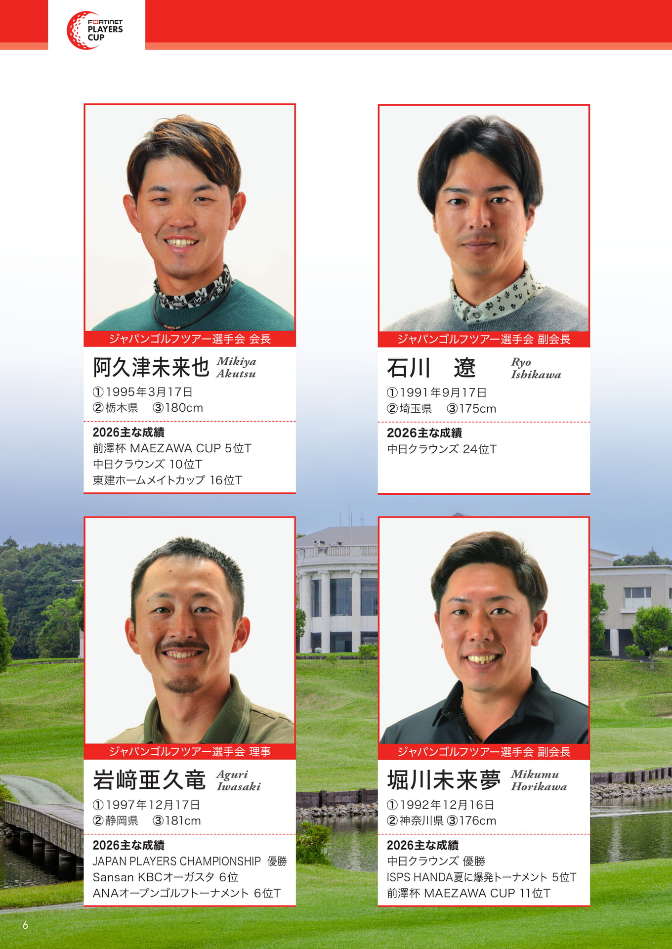 選手紹介（8ページ目）