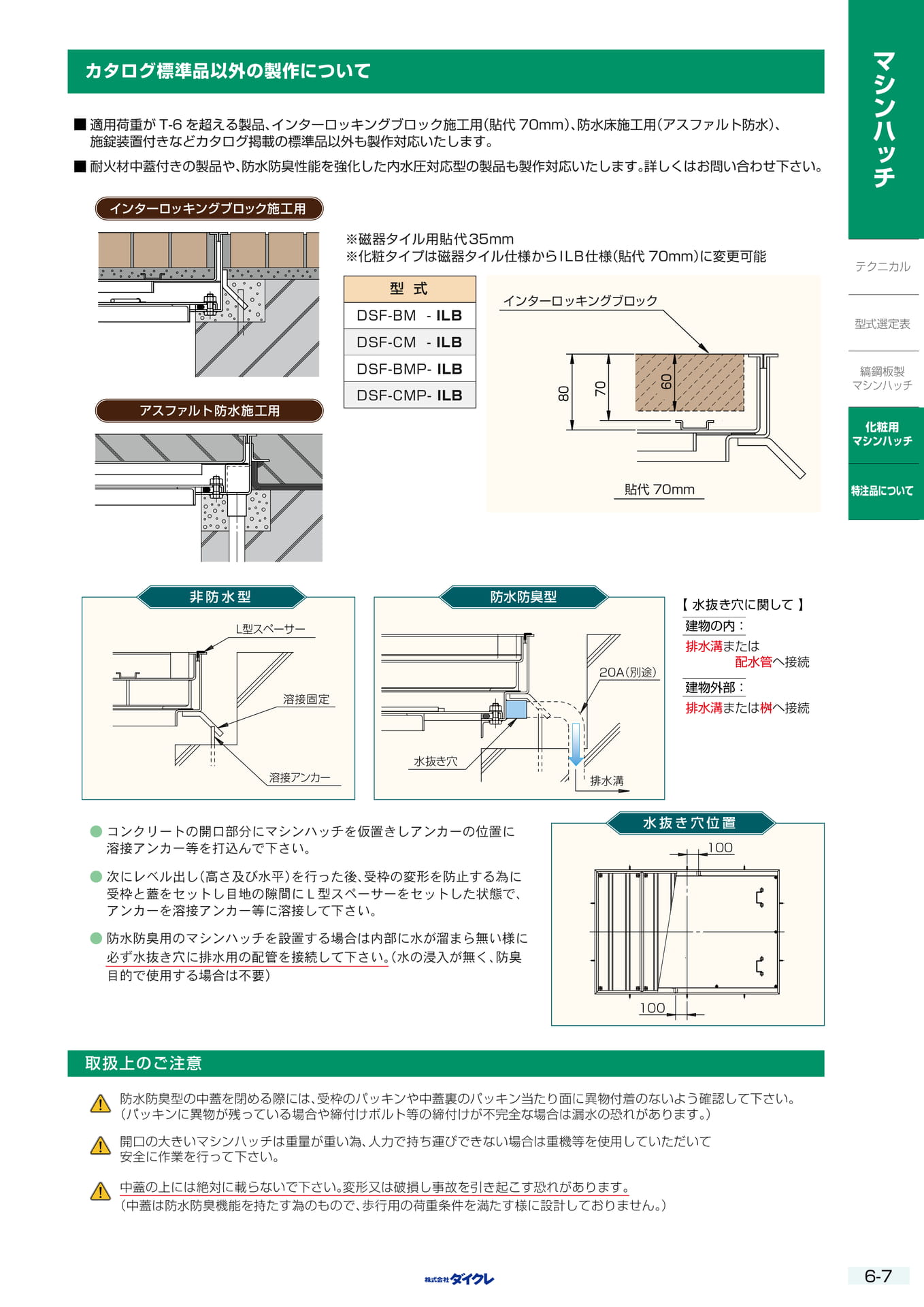 6-7 ｶﾀﾛｸﾞ標準品以外の製作（175ページ目）