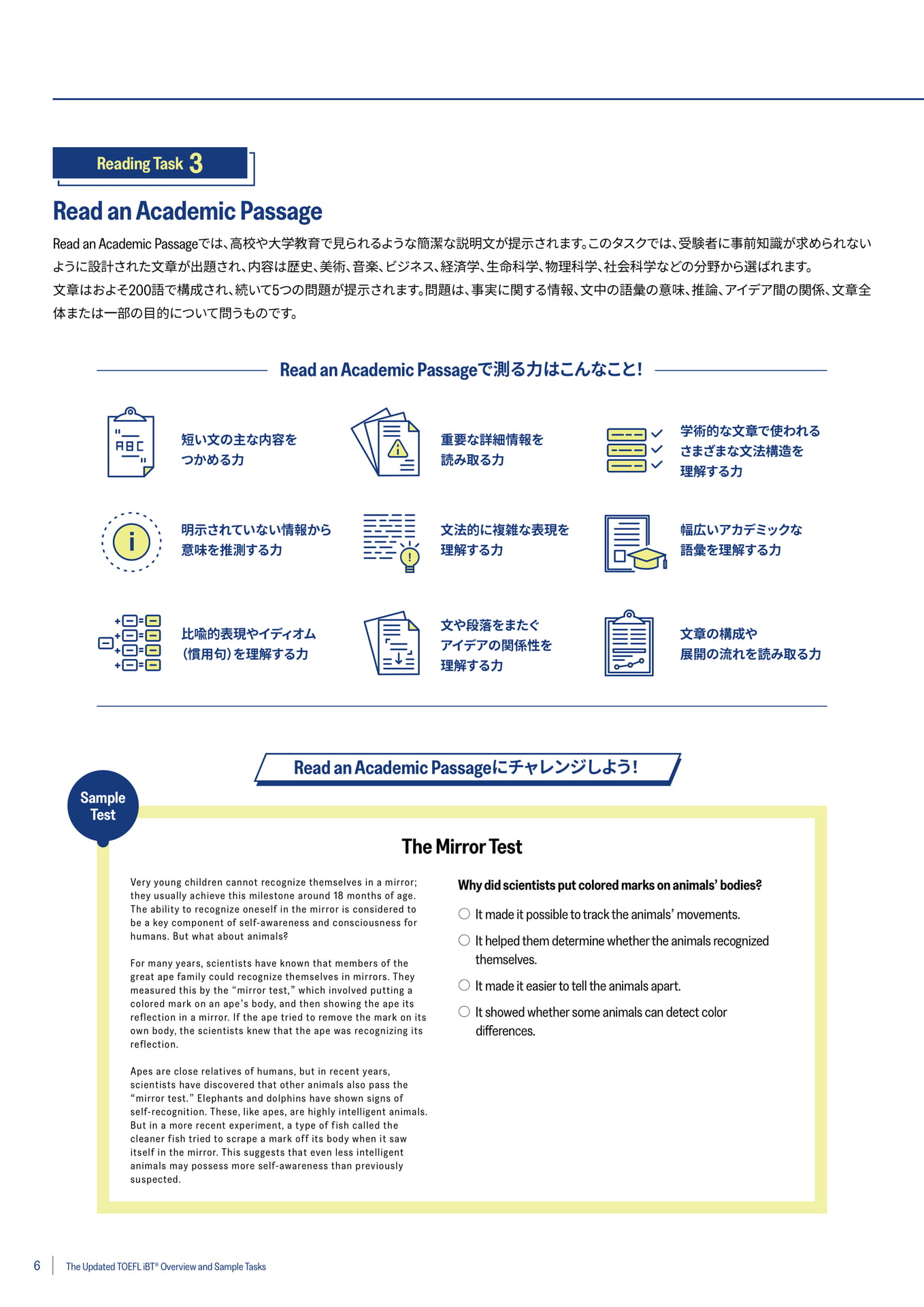 Reading(Read an Academic Passage)(6ページ目)