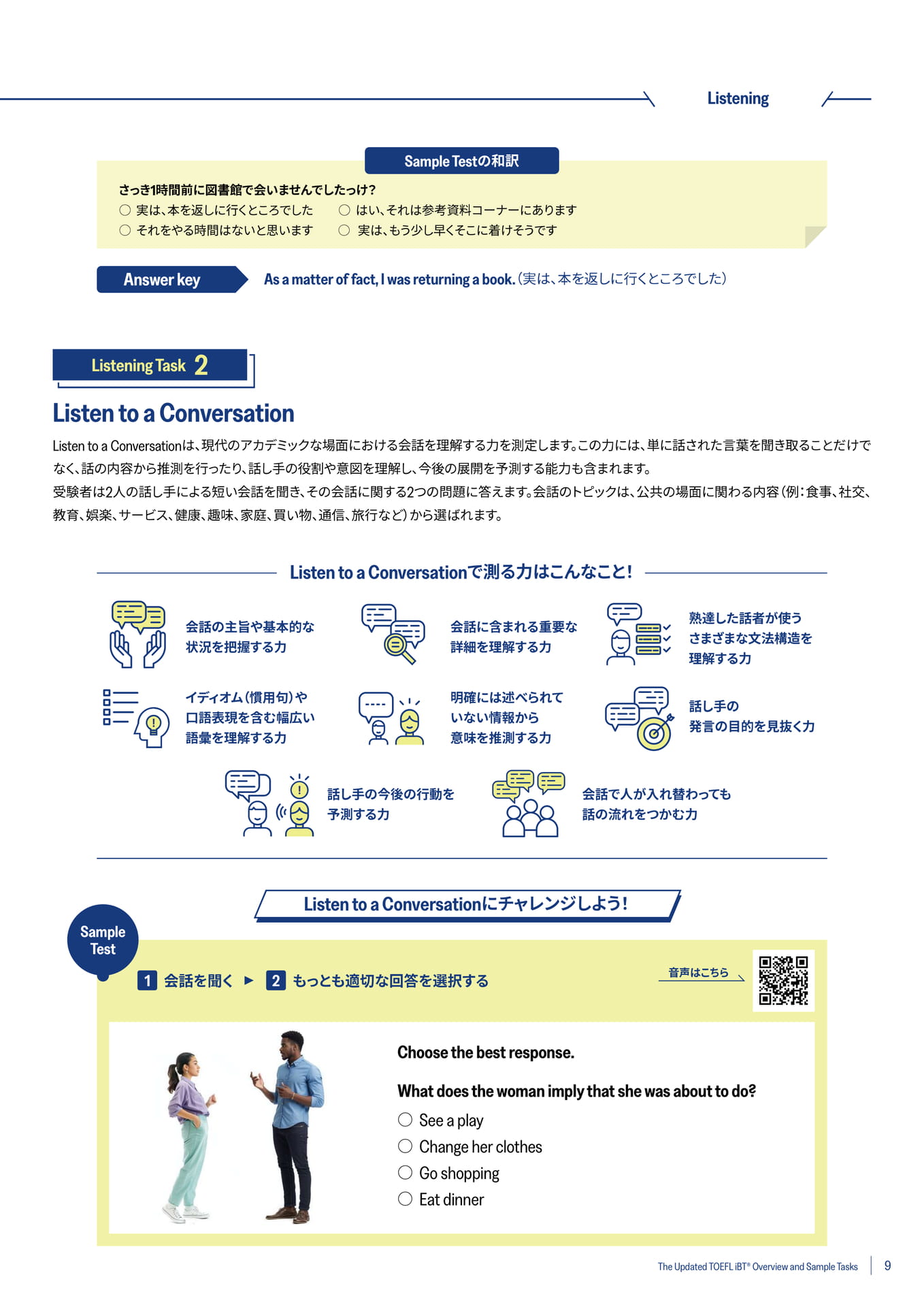 Listening(Listen to a Conversation)(9ページ目)