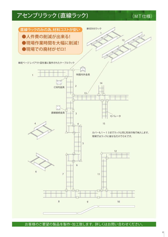 アセンブリラック（直線ラック）（9ページ目）
