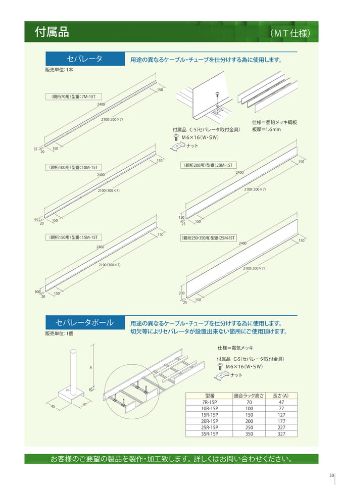 付属品　セパレータ/セパレータポール（31ページ目）