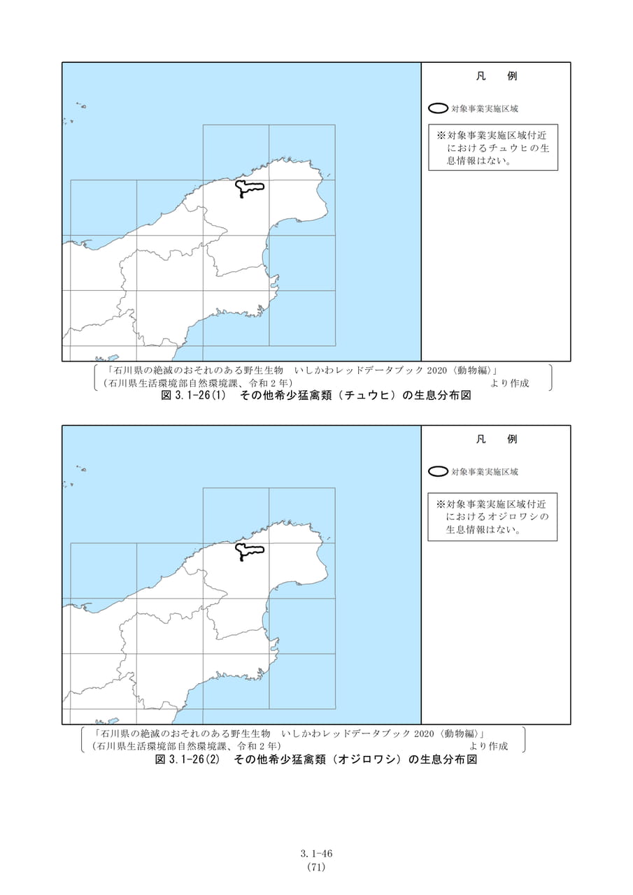 希少猛禽類の生息分布図 1（78ページ目）