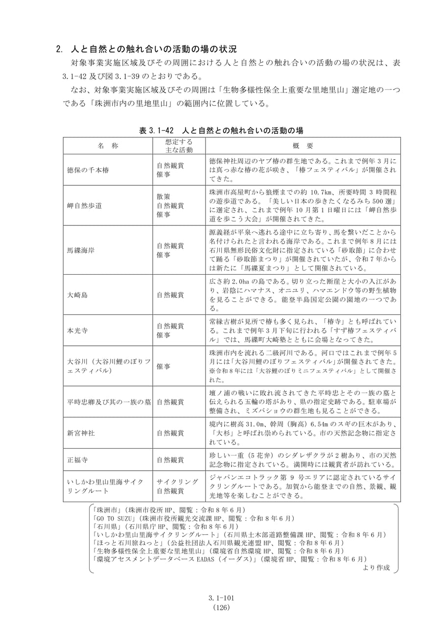 人と自然との触れ合いの場（133ページ目）