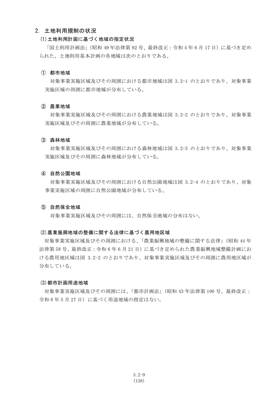 土地利用規制の状況（145ページ目）