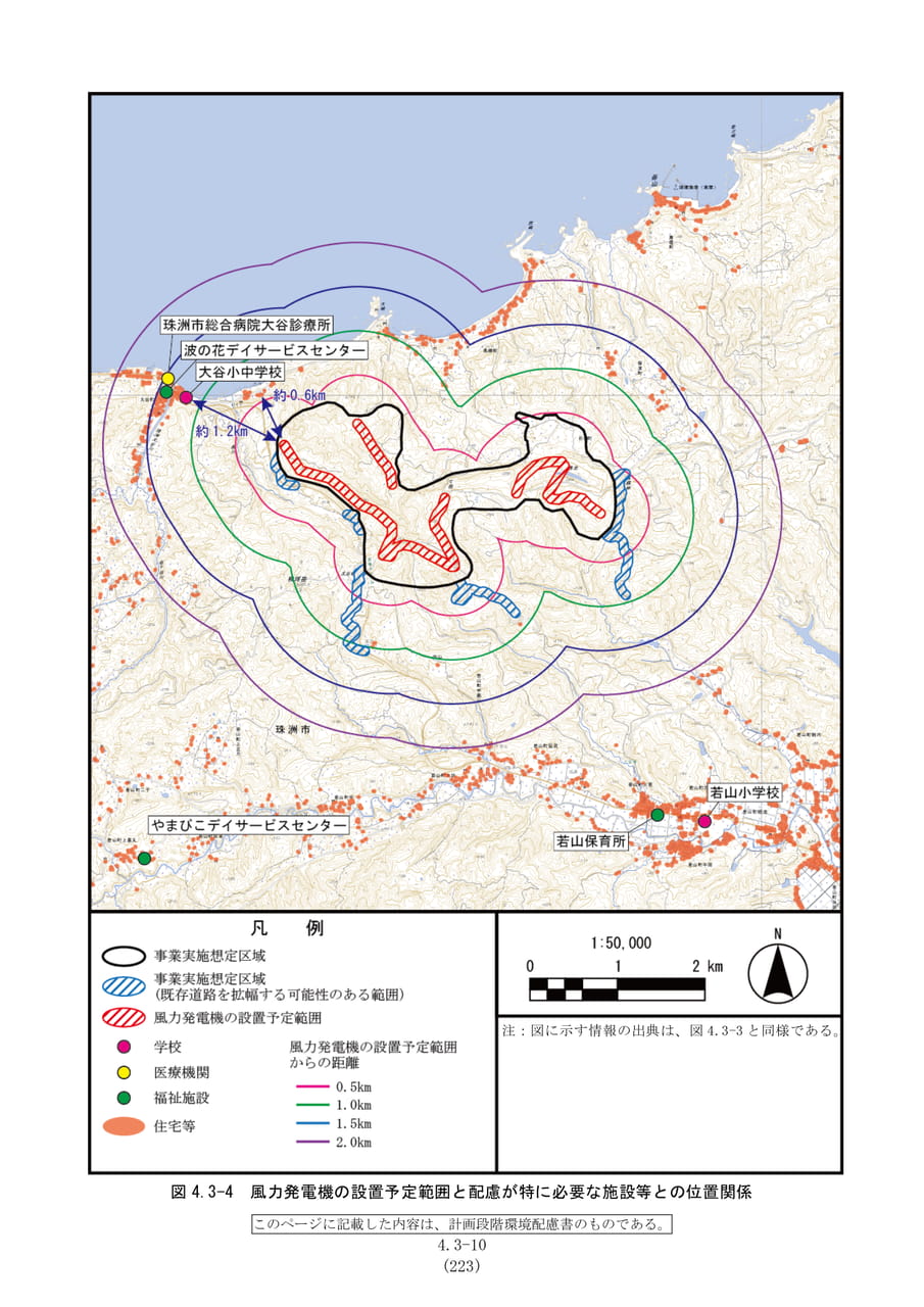 風車の影の位置関係図（230ページ目）