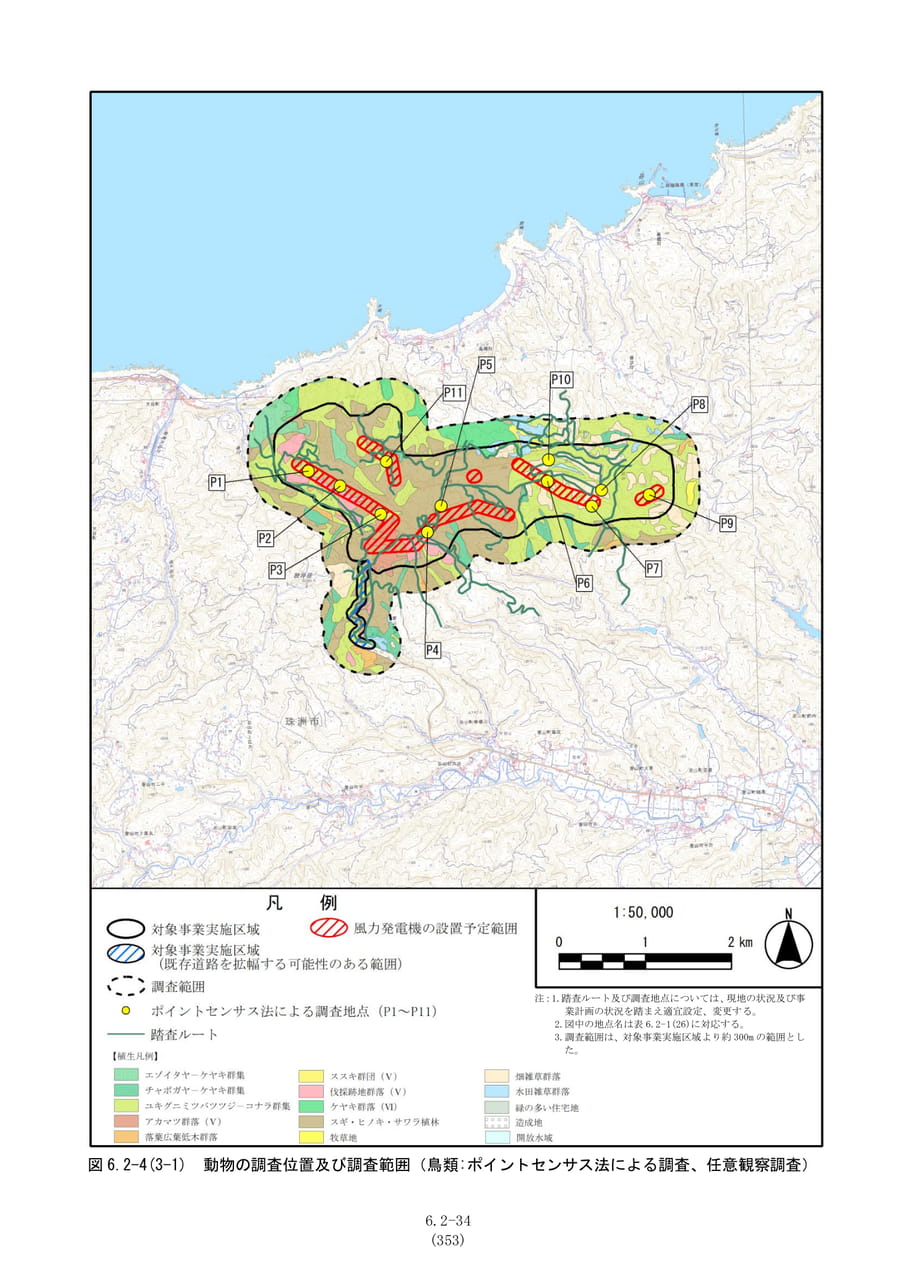 鳥類の調査位置（1）（360ページ目）