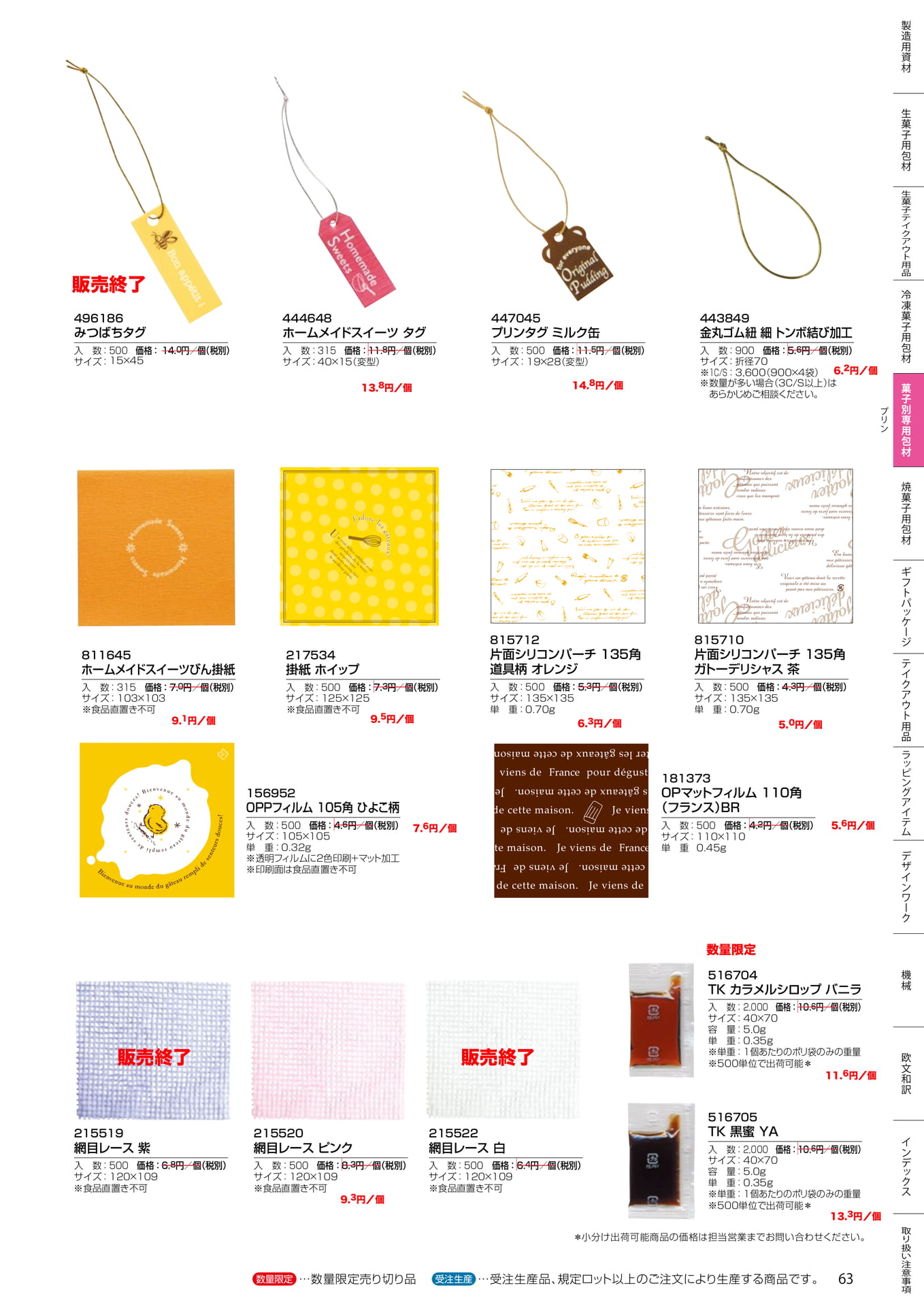 プリン用タグ・フィルム(63ページ目)