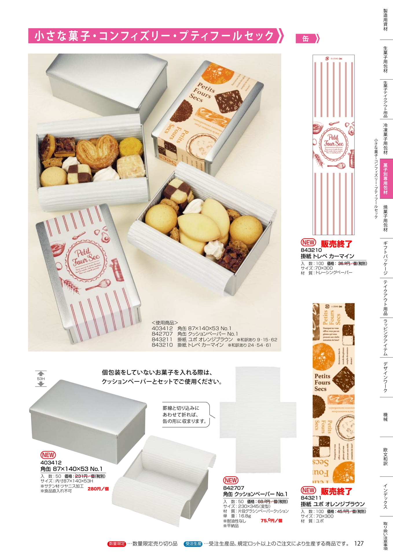 小さな菓子・缶(127ページ目)