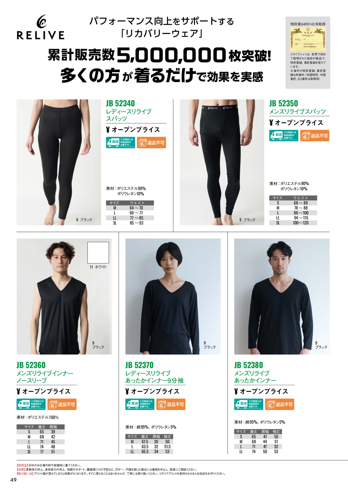 リカバリーウェア（50ページ目）