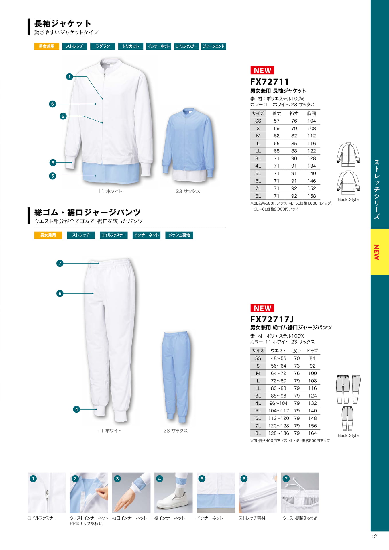 長袖ジャケット・パンツ(13ページ目)