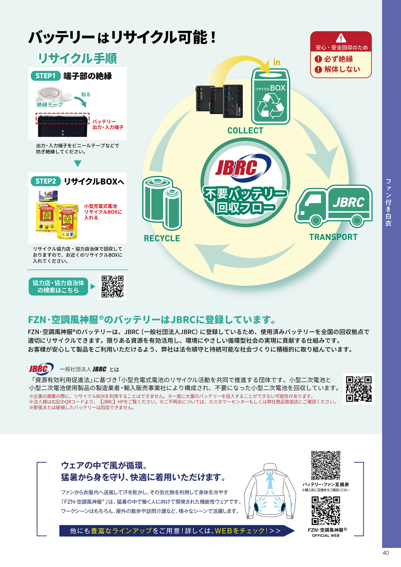 バッテリーリサイクルと空調風神服(41ページ目)