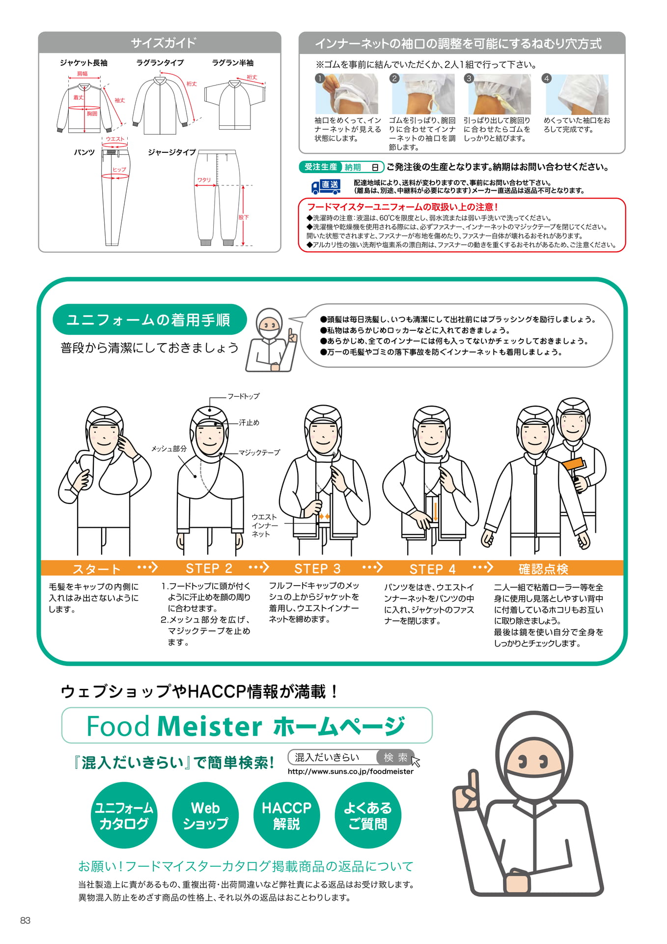 ユニフォーム着用手順(84ページ目)