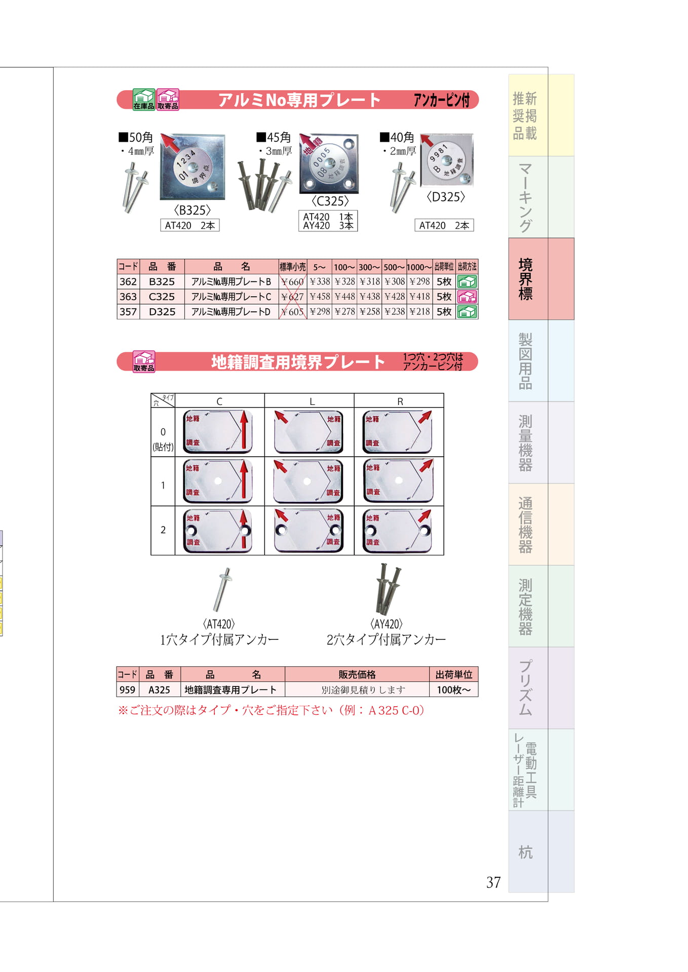 P.37　地籍調査専用プレート（41ページ目）