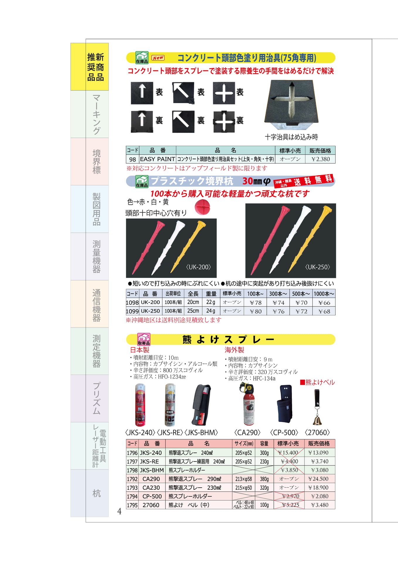 P.04 コンクリート色塗ジグ 表示杭 熊スプレー(8ページ目)