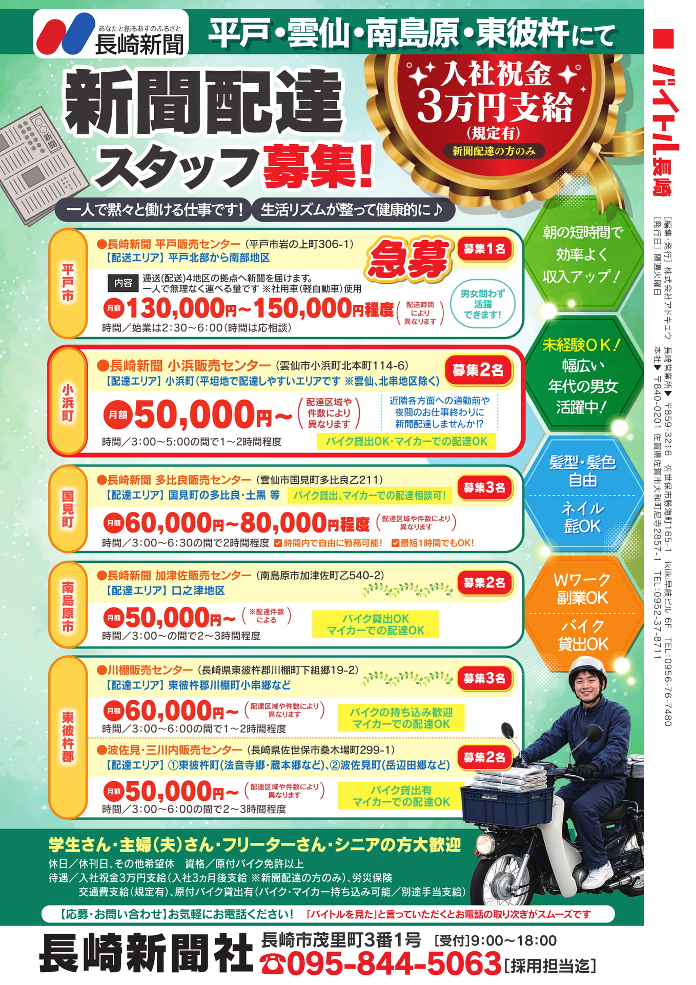 平戸・雲仙・南島原・東彼杵 新聞配達スタッフ募集(28ページ目)