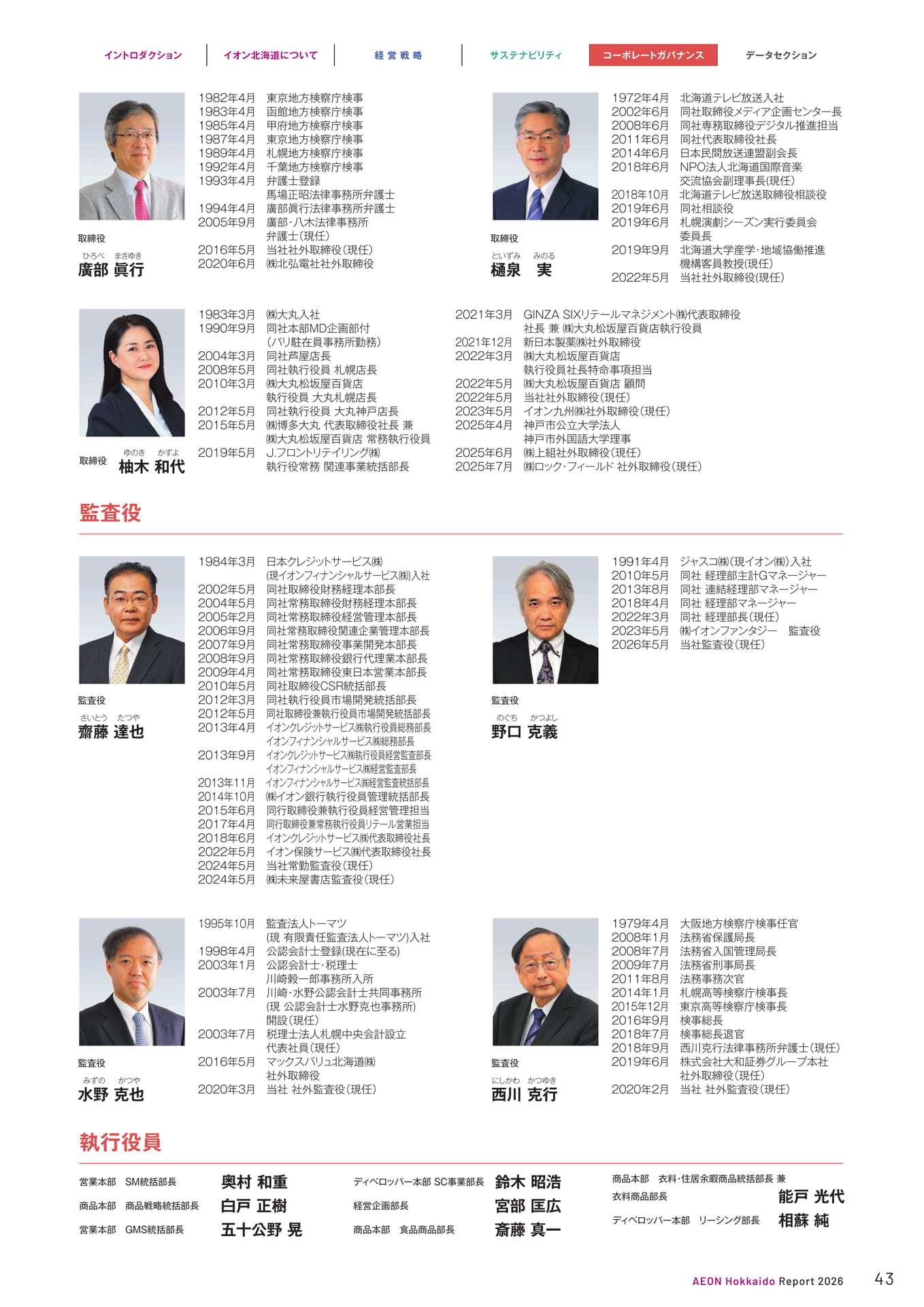 役員一覧（続き）（43ページ目）