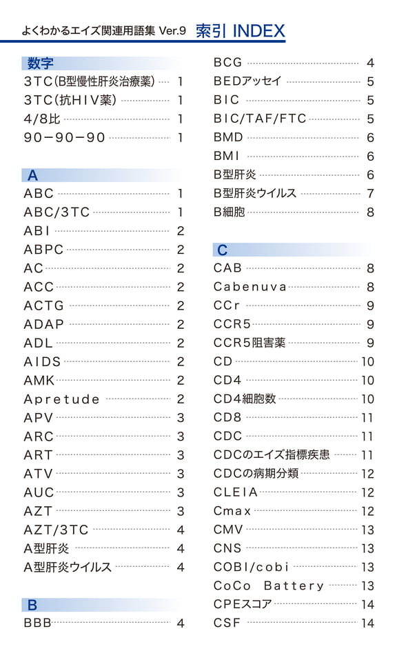 索引1（数字〜C）（4ページ目）