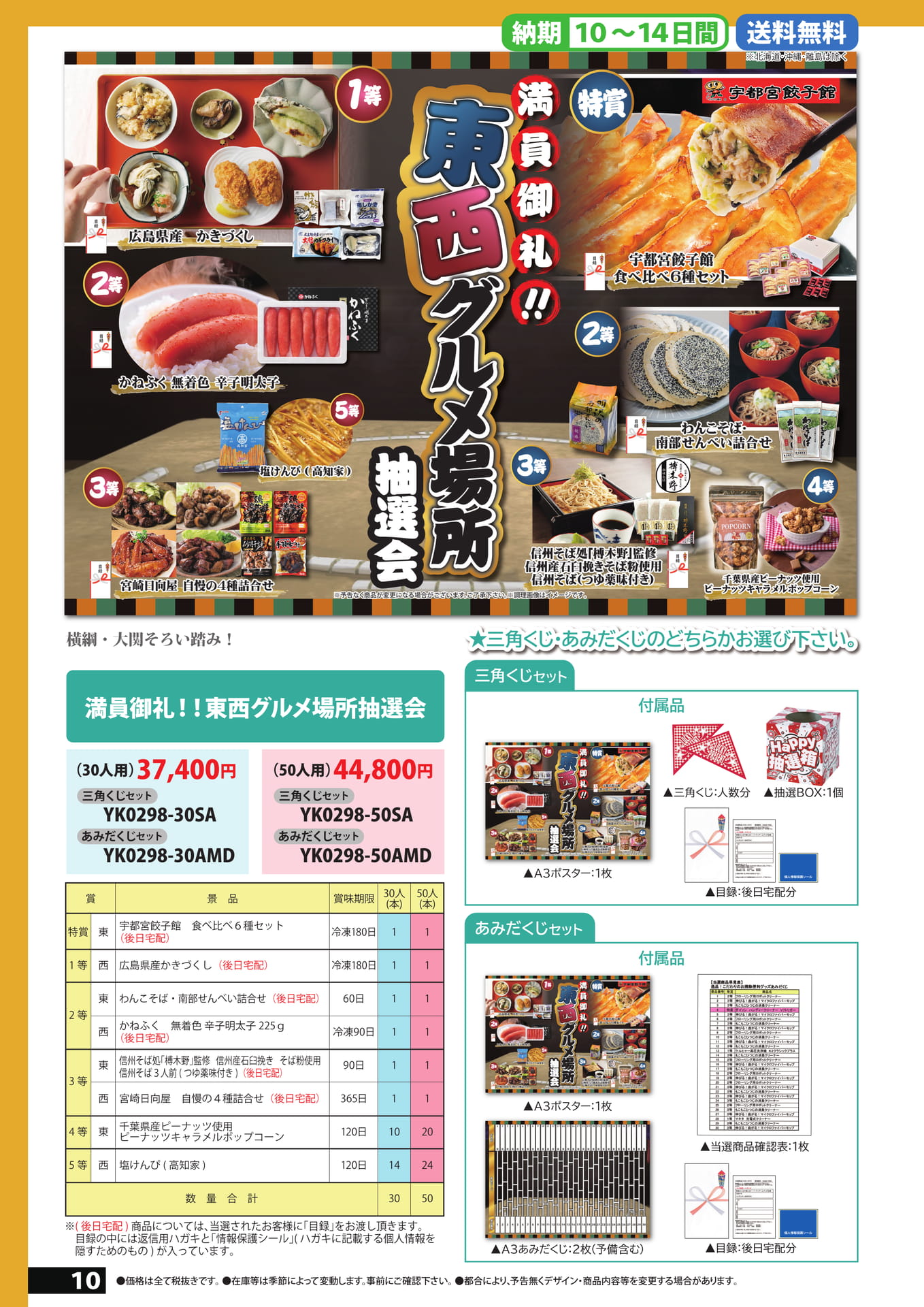 東西グルメ抽選会（10ページ目）